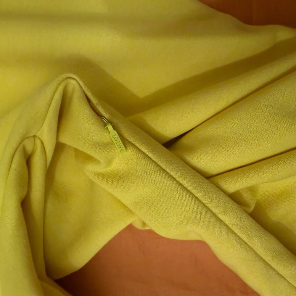 Loewe Yellow Dress asymmetric cotton blend sz 4 - Picture 14 of 16